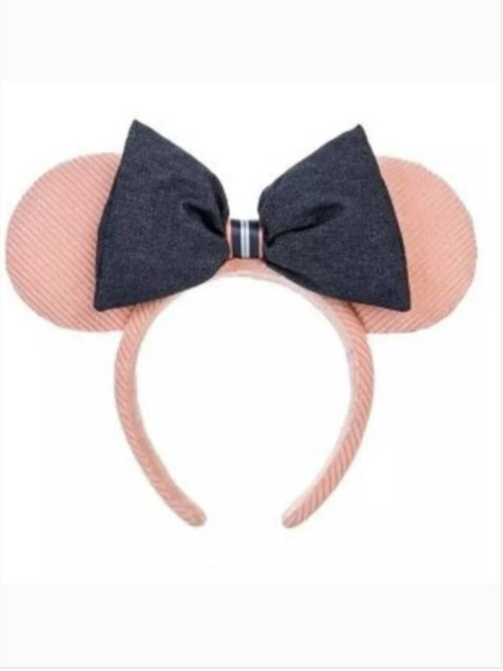 NWT - Disney Pink Corduroy Minnie headband w/Denim Bow